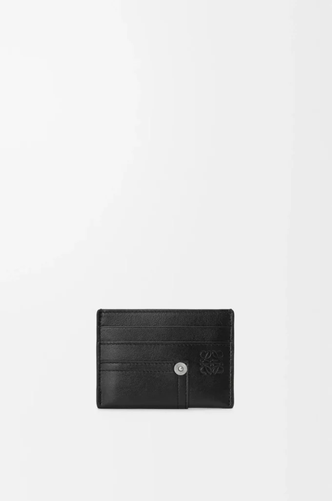 Panta plain cardholder in shiny calfskin Black Panta plain cardholder in shiny calfskin Black