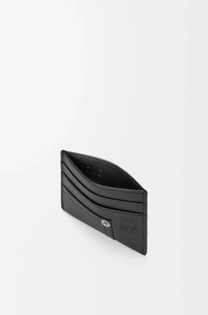 Panta plain cardholder in shiny calfskin Black Panta plain cardholder in shiny calfskin Black