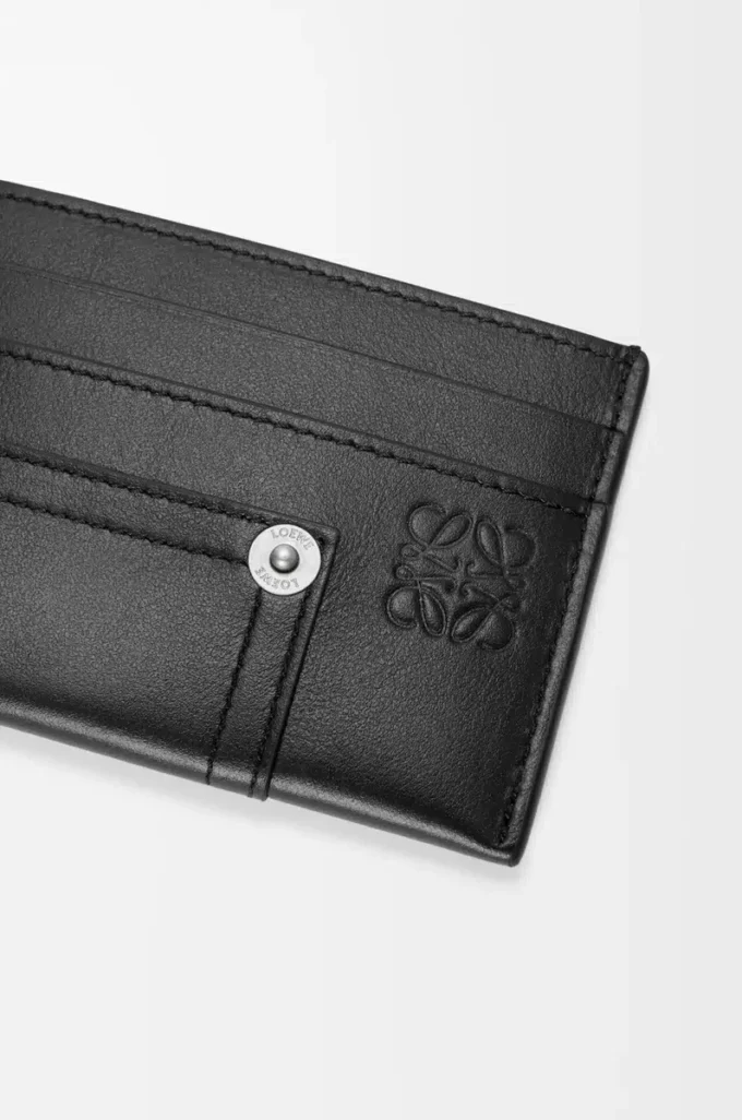 Panta plain cardholder in shiny calfskin Black Panta plain cardholder in shiny calfskin Black