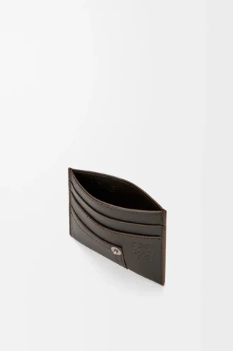 Panta plain cardholder in shiny calfskin Vintage Brown