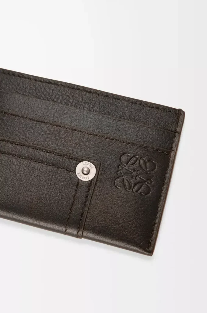 Panta plain cardholder in shiny calfskin Vintage Brown Panta plain cardholder in shiny calfskin Vintage Brown