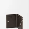 Panta slim compact wallet in shiny calfskin Vintage Brown