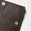 Panta slim compact wallet in shiny calfskin Vintage Brown