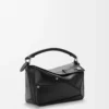 Panta small Puzzle bag in shiny calfskin Black Panta small Puzzle bag in shiny calfskin Black