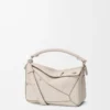 Panta small Puzzle bag in shiny calfskin Light Ghost Panta small Puzzle bag in shiny calfskin Light Ghost