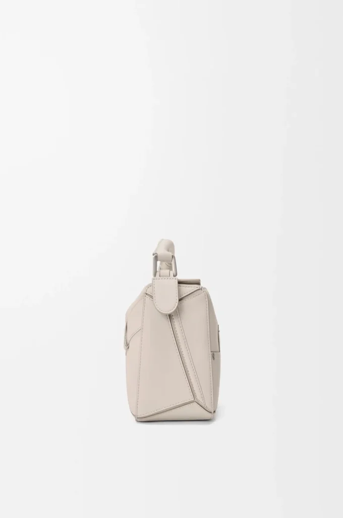 Panta small Puzzle bag in shiny calfskin Light Ghost Panta small Puzzle bag in shiny calfskin Light Ghost
