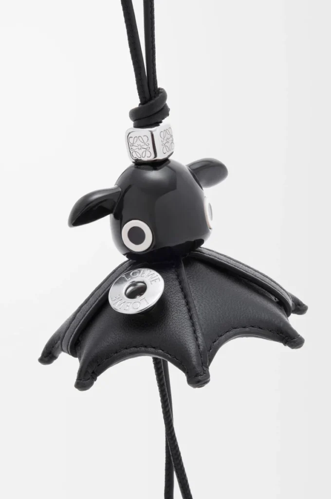 Pantaroo charm in lambskin Black Pantaroo charm in lambskin Black