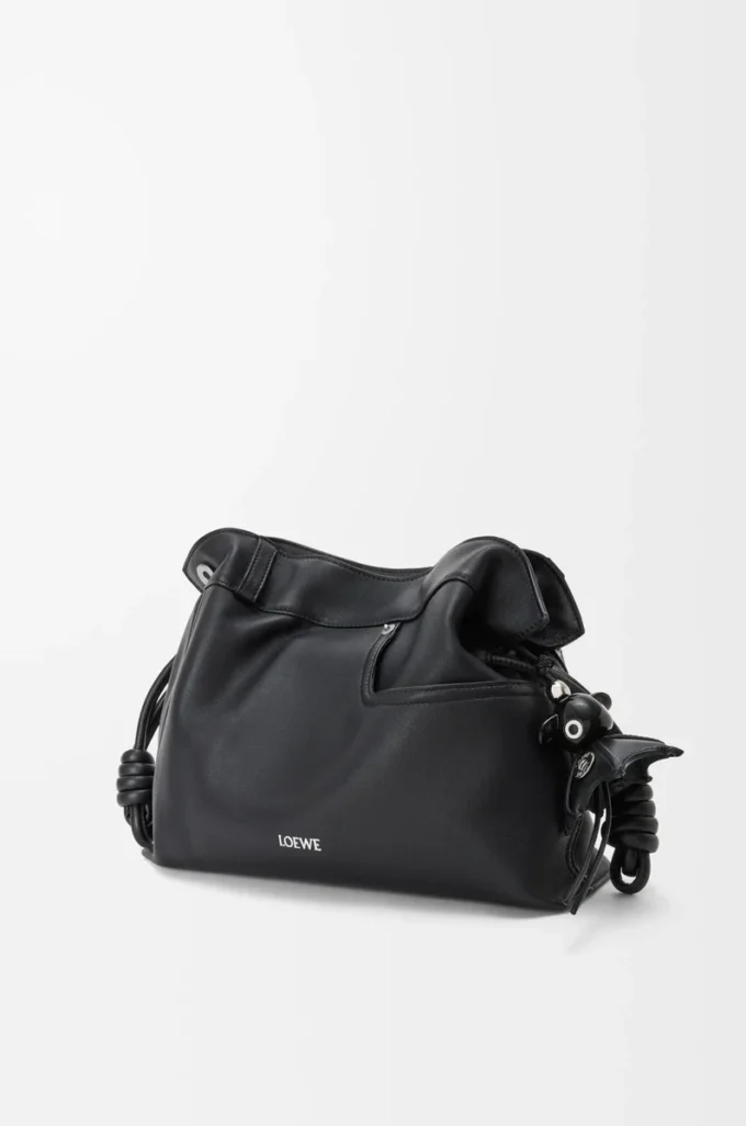 Pantaroo charm in lambskin Black Pantaroo charm in lambskin Black