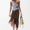 Pareo in cotton Black/Brown Pareo in cotton Black/Brown