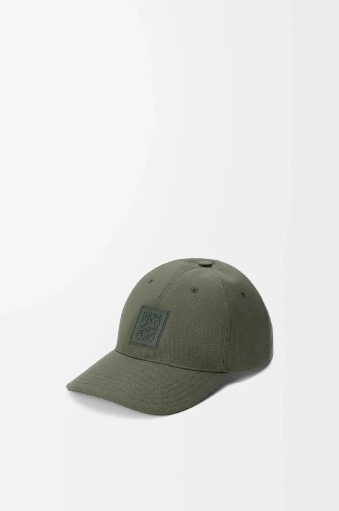 Patch cap in canvas Khaki Green Patch cap in canvas Khaki Green