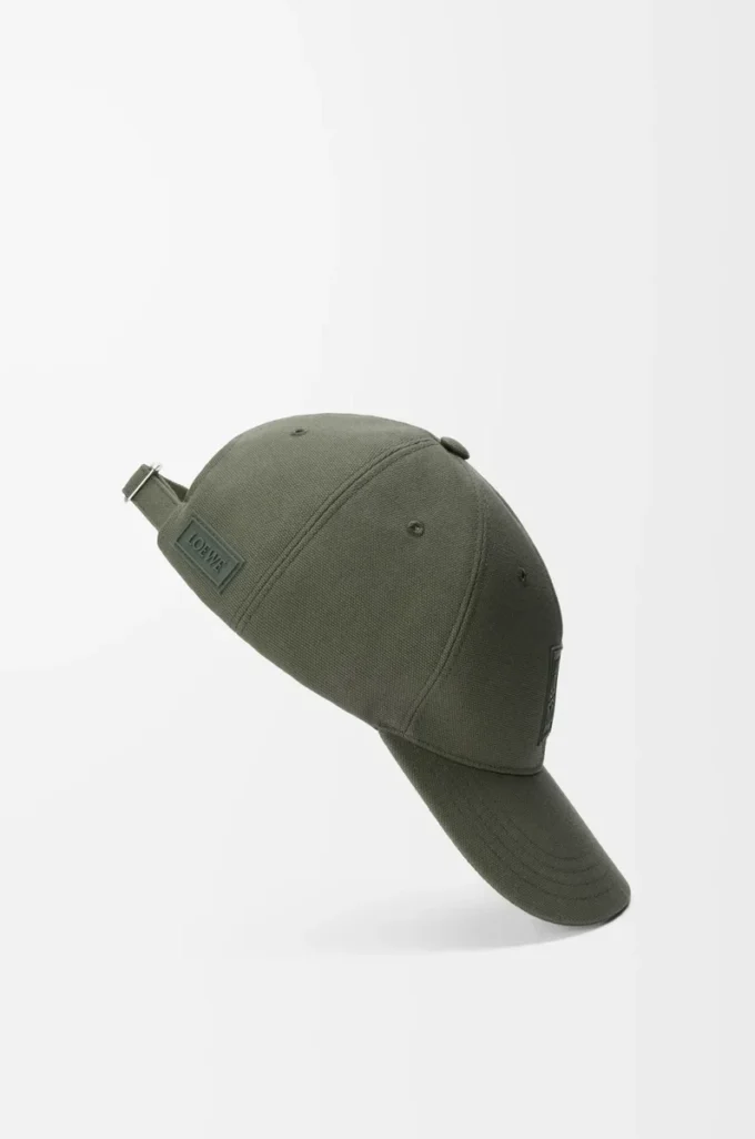 Patch cap in canvas Khaki Green Patch cap in canvas Khaki Green