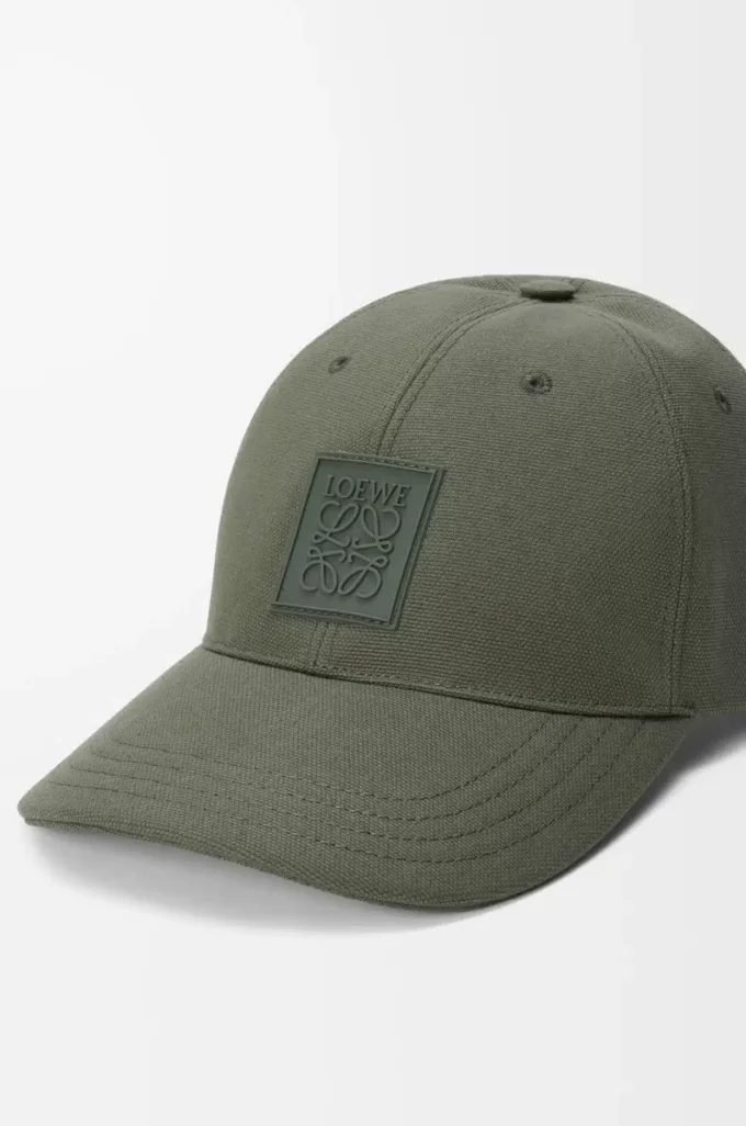 Patch cap in canvas Khaki Green Patch cap in canvas Khaki Green