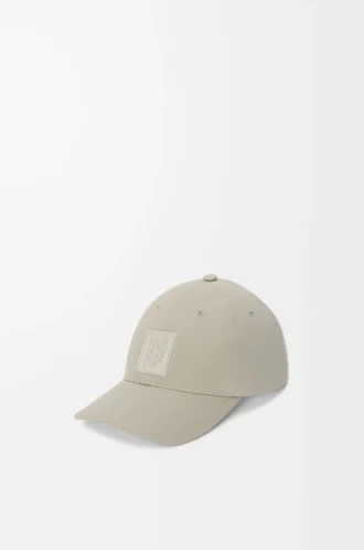 Patch cap in canvas Shell Grey