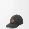 Patch cap in wool Grey