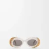 Pavé Oval sunglasses Pearl Grey/White Pavé Oval sunglasses Pearl Grey/White