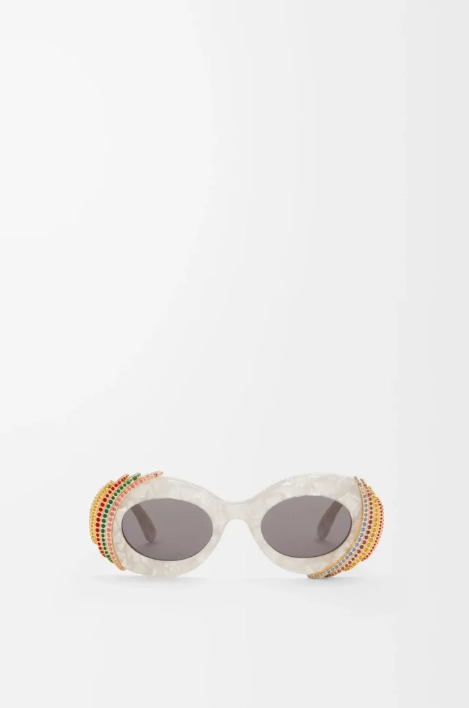Pavé Oval sunglasses Pearl Grey/White Pavé Oval sunglasses Pearl Grey/White