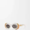 Pavé Oval sunglasses Pearl Grey/White Pavé Oval sunglasses Pearl Grey/White