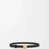 Pebble belt in smooth calfskin Black/Gold Pebble belt in smooth calfskin Black/Gold