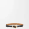 Pebble belt in smooth calfskin Black/Gold Pebble belt in smooth calfskin Black/Gold