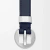 Pebble belt in smooth calfskin Deep Navy/Palladium Pebble belt in smooth calfskin Deep Navy/Palladium