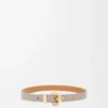 Pebble belt in smooth calfskin Sand/Gold Pebble belt in smooth calfskin Sand/Gold