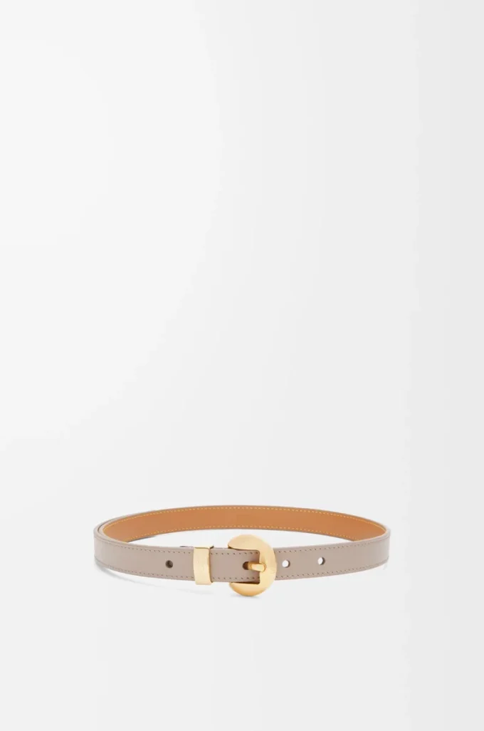 Pebble belt in smooth calfskin Sand/Gold Pebble belt in smooth calfskin Sand/Gold