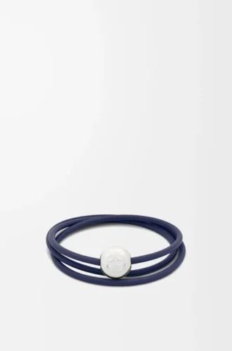 Pebble bracelet in calfskin Abyss Blue