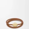 Pebble bracelet in calfskin Warm Desert/Gold Pebble bracelet in calfskin Warm Desert/Gold