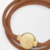 Pebble bracelet in calfskin Warm Desert/Gold Pebble bracelet in calfskin Warm Desert/Gold