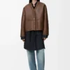 Pebble cardigan in shearling Khaki Brown Pebble cardigan in shearling Khaki Brown