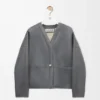 Pebble cardigan in shearling Light Grey Pebble cardigan in shearling Light Grey