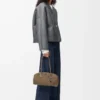 Pebble cardigan in shearling Light Grey Pebble cardigan in shearling Light Grey