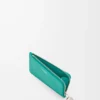 Pebble coin cardholder in pebble grained calfskin Aquamarine