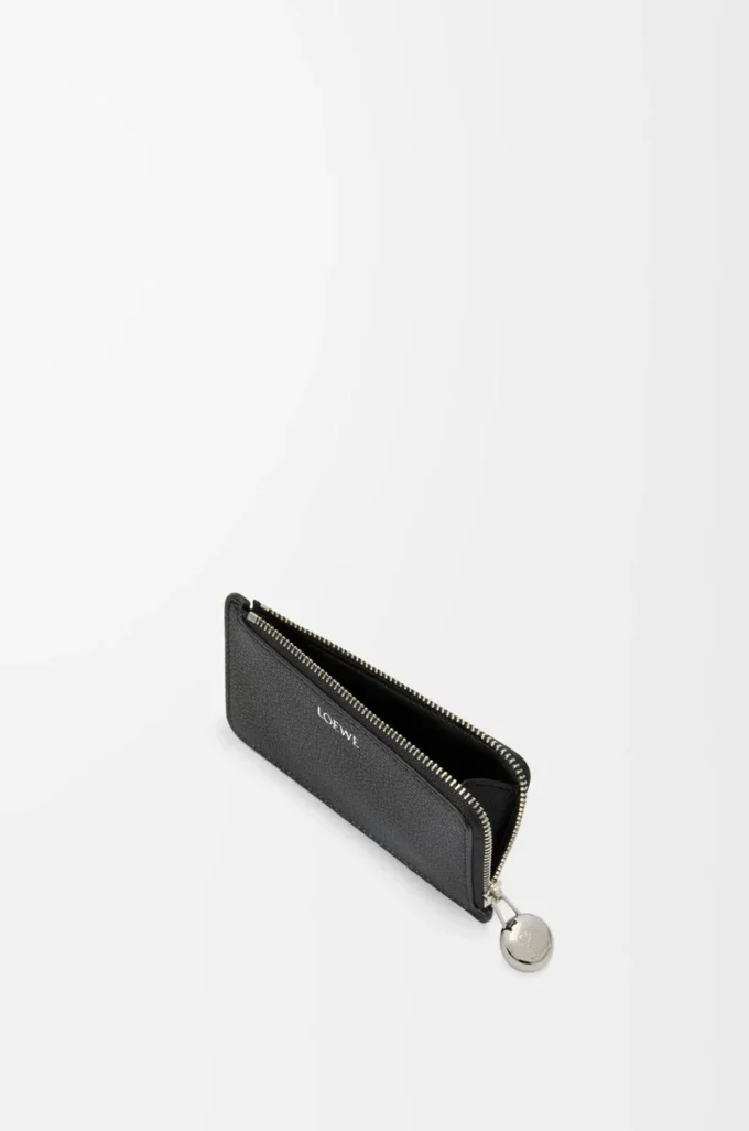 Pebble coin cardholder in pebble grained calfskin Black Pebble coin cardholder in pebble grained calfskin Black