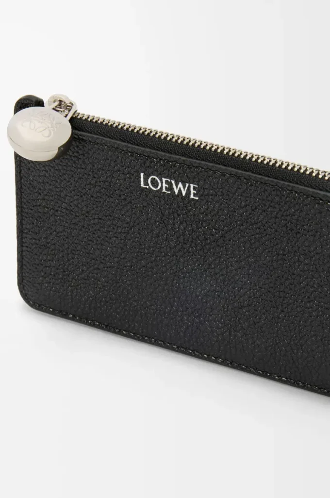 Pebble coin cardholder in pebble grained calfskin Black Pebble coin cardholder in pebble grained calfskin Black