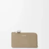 Pebble coin cardholder in pebble grained calfskin Clay Pebble coin cardholder in pebble grained calfskin Clay