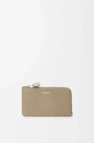 Pebble coin cardholder in pebble grained calfskin Clay