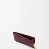 Pebble coin cardholder in pebble grained calfskin Plum Pebble coin cardholder in pebble grained calfskin Plum