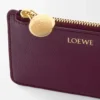 Pebble coin cardholder in pebble grained calfskin Plum Pebble coin cardholder in pebble grained calfskin Plum