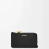 Pebble coin cardholder in shiny nappa calfskin Black