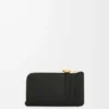 Pebble coin cardholder in shiny nappa calfskin Black