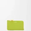 Pebble coin cardholder in shiny nappa calfskin Meadow Green