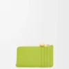 Pebble coin cardholder in shiny nappa calfskin Meadow Green