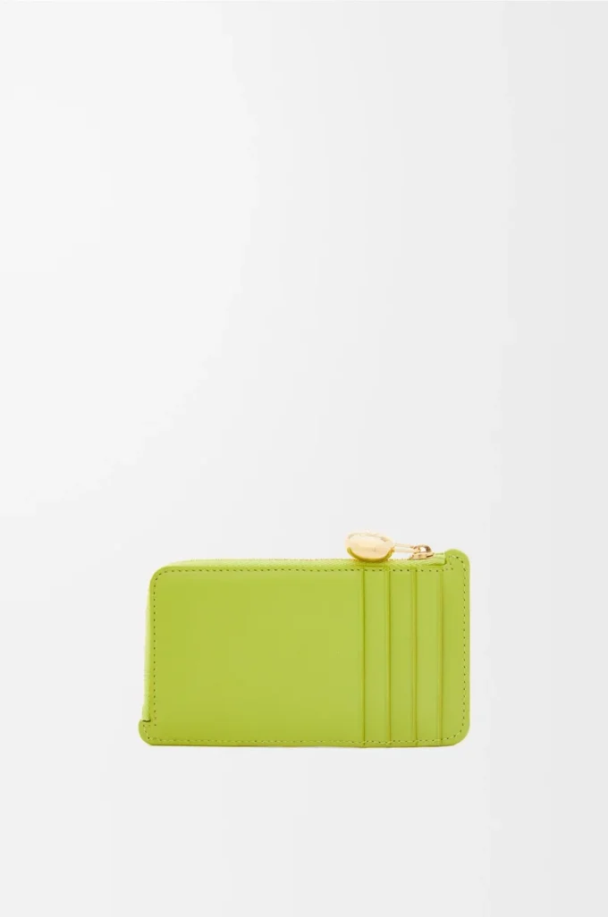 Pebble coin cardholder in shiny nappa calfskin Meadow Green