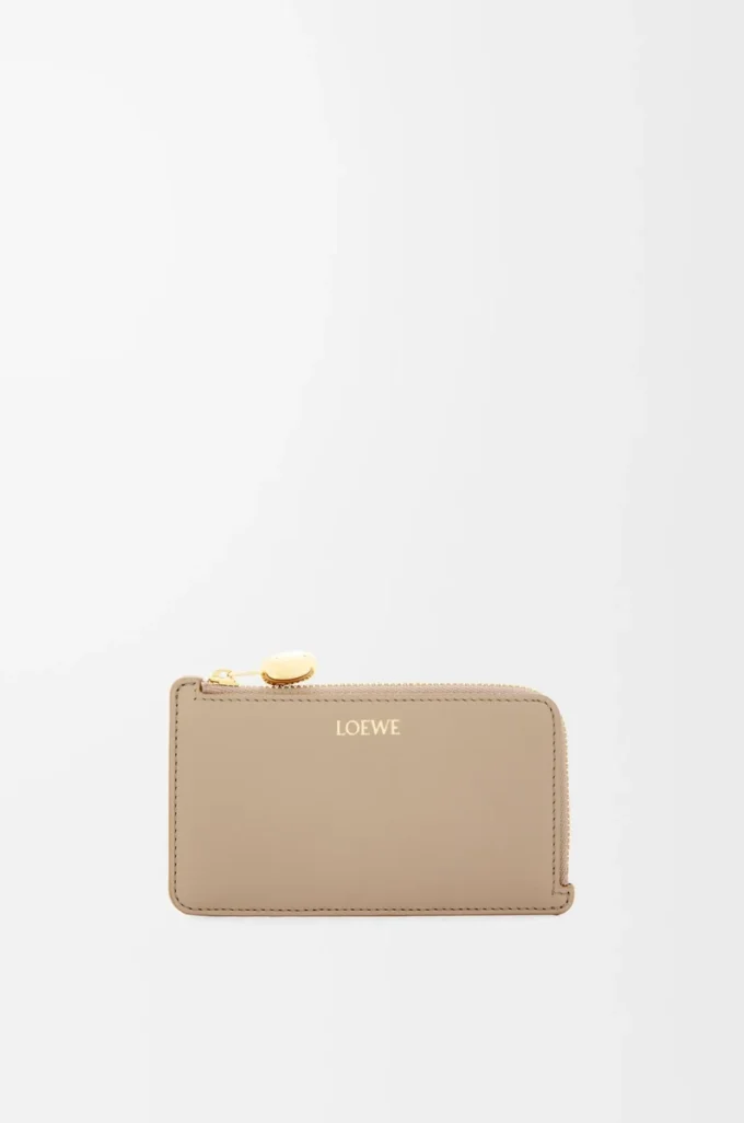 Pebble coin cardholder in shiny nappa calfskin Sand