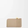 Pebble coin cardholder in shiny nappa calfskin Sand