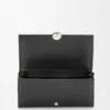 Pebble continental wallet in mini grain calfskin Black Pebble continental wallet in mini grain calfskin Black
