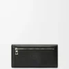 Pebble continental wallet in mini grain calfskin Black Pebble continental wallet in mini grain calfskin Black