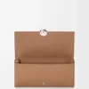 Pebble continental wallet in mini grain calfskin Mocha Pebble continental wallet in mini grain calfskin Mocha