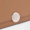 Pebble continental wallet in mini grain calfskin Mocha Pebble continental wallet in mini grain calfskin Mocha